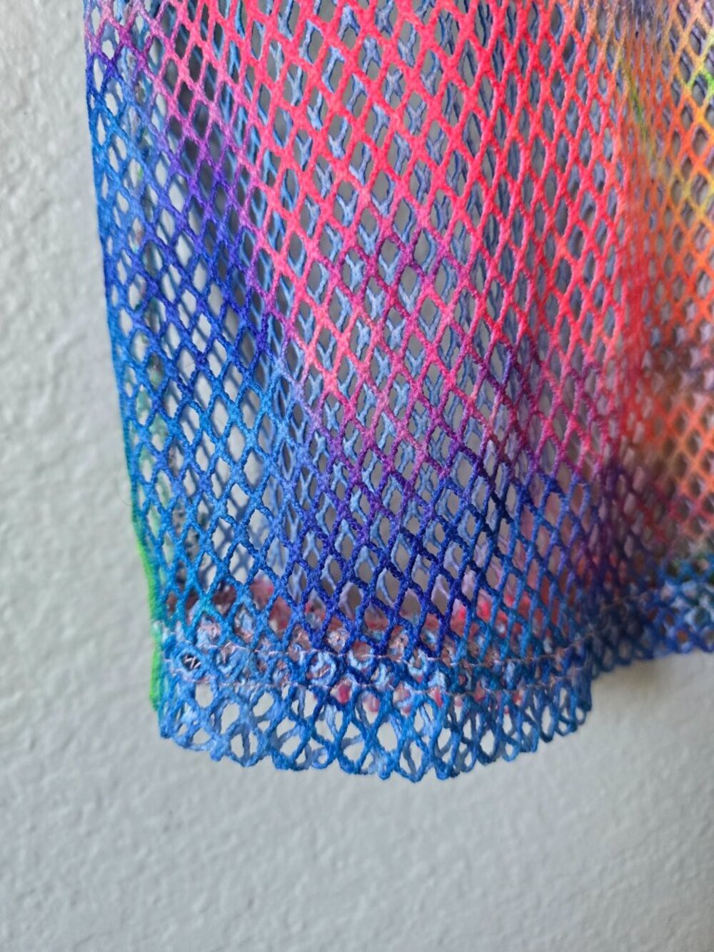 Rainbow Tie Dye Mesh Top Sheer - Picture 5 of 5